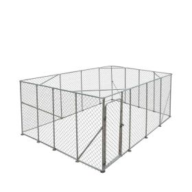 20' x 20' Outdoor Dog Kennel Playpen, Outdoor Dog Runner, Pet Exercise House, Lockable Gate, 6' Chain-Link Fence, TMG-DCP2020