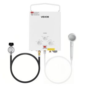 VEVOR Portable Propane Water Heater, 6L Tankless Outdoor Water Heater, 41000 BTU 1.58 GPM Instant Hot Water