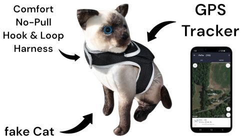 Handy Dog Trackers - Waterproof Pet Tracker Pocket GPS Pet Tracking Device Size:XL