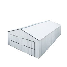 30' x 40' Metal Garage Shed, 11' High Double Front Doors, 17' Peak, 1260 Sq-Ft TMG-MS3040