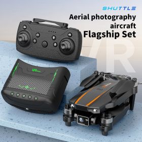 H31 Foldable VR Drone With 360 Flip Camera Adjustable HD Optics Altitude Control Dual Batteries 8-10 Min Flight Bundle Drone Ads Rc Plane (Option: Black)