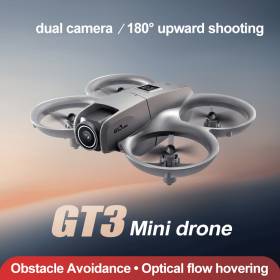 GT3 Small Unmanned Aerial Vehicle, Optical Flow Hovering, Stable Flight, Propeller Protection, Safe Flight, Equipped With Dual Cameras, Electrica (Option: GT3Dual CameraOne Battery)