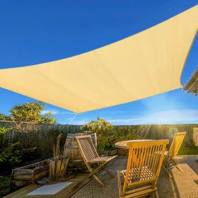 10'X13' Beige HDPE Sunshade Sail (Option: Defaulttitle)