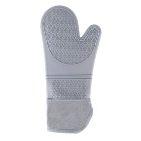 Insulated Gloves Silicone Kitchen Baking Gloves (Color: Gray, Type: Kitchen Supplies)