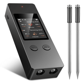 PSJX369 BBQ Meat Thermometer-SUS304 Stainless Steel with Bluetooth 5.2 Connectivity (700ft range), 24-hour battery life (PSJX369: PSJX369)