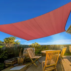 10'X13' Rust Red HDPE Sunshade Sail (Option: Defaulttitle)
